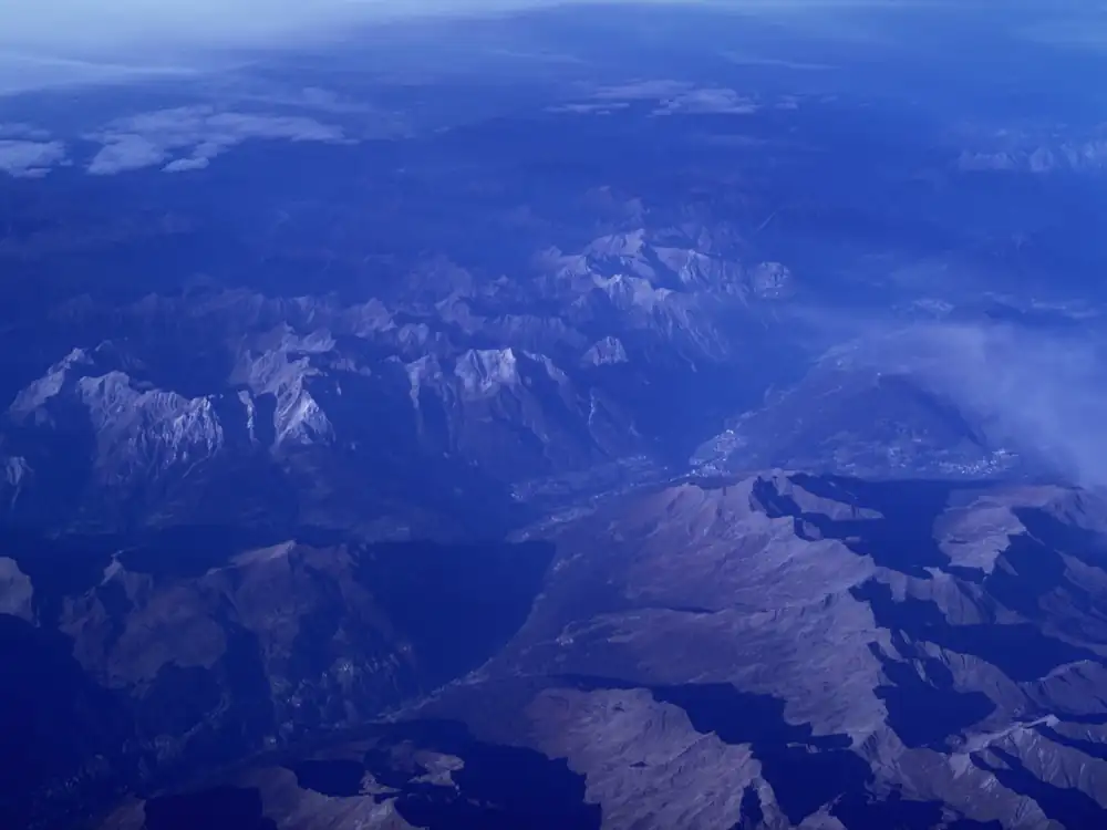 Aerial view of mountains